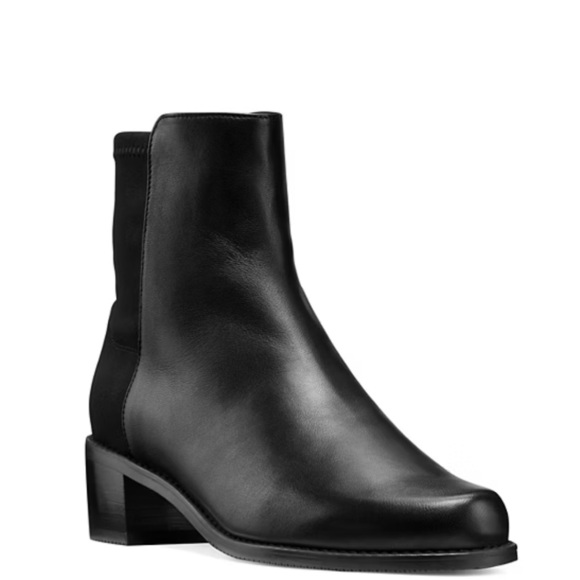 Stuart Weitzman EASYON RESERVE bootie Black leather Sz 7 NEW - Picture 2 of 13